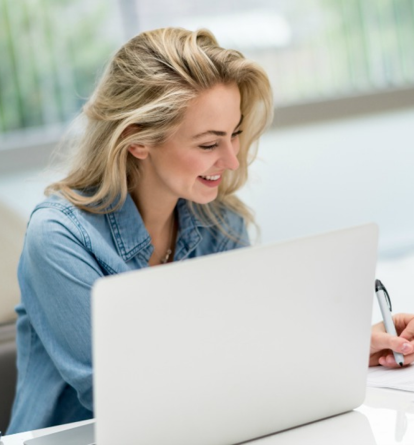 female at laptop